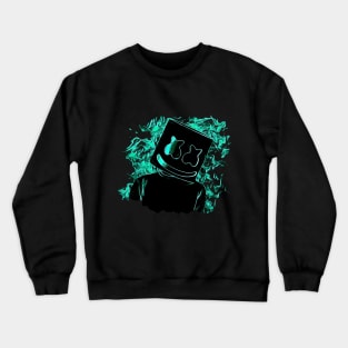 Marshmello in The Green Flames Crewneck Sweatshirt